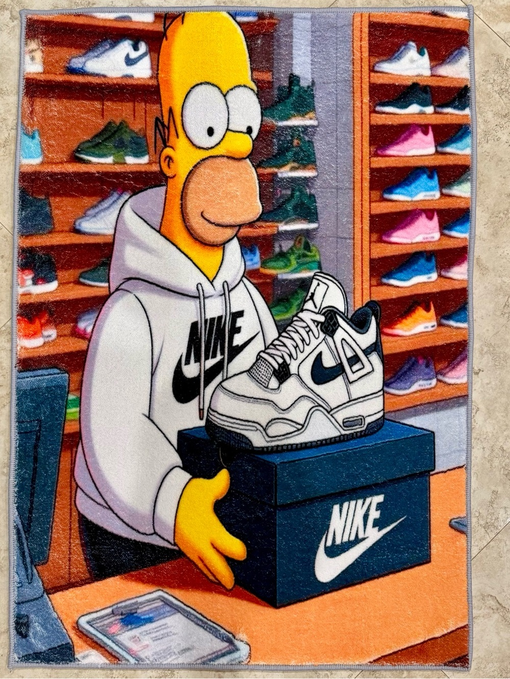 Homer Simpson Sneakerhead Tufted Rug 32x22